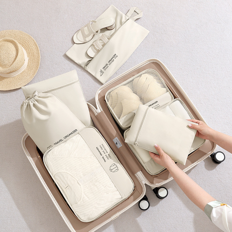 Travel Accessories Packing Cubes - A QX2E 6 Buah Set Organizer