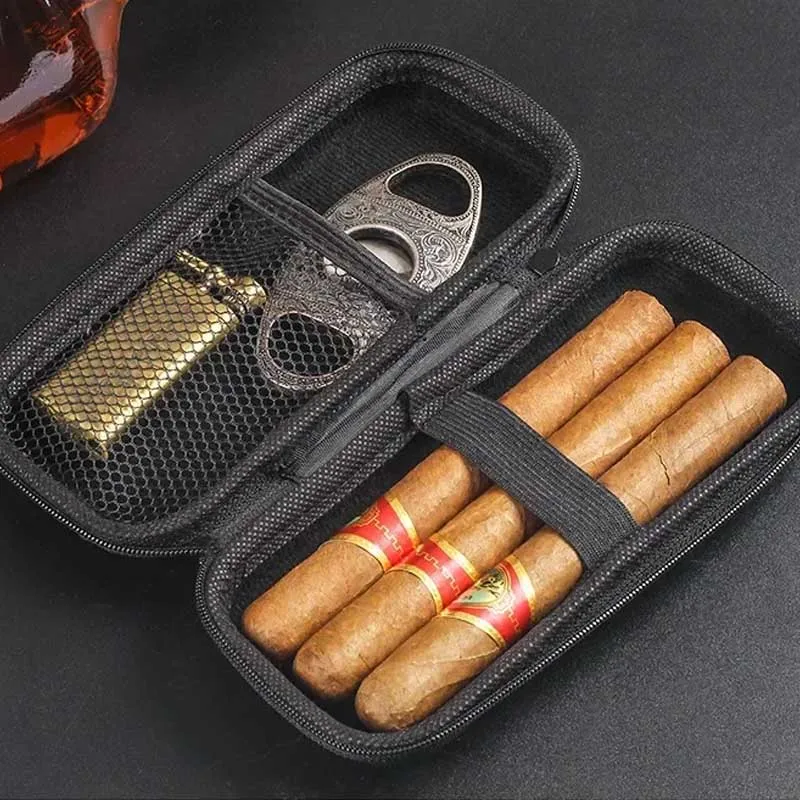 Travel Accessories Gadget - Kotak Cerutu Portabel EVA Ringan Tas
