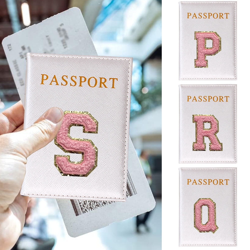Travel Accessories Pink - Sarung kartu kulit PU penutup paspor