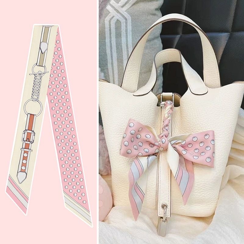 Travel Accessories Pink - Tas Syal Polka Dot Merah Muda