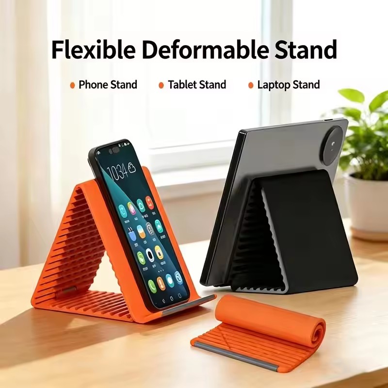 Travel Accessories Gadget - Penyangga Ponsel Portabel Silikon, Dudukan Tablet