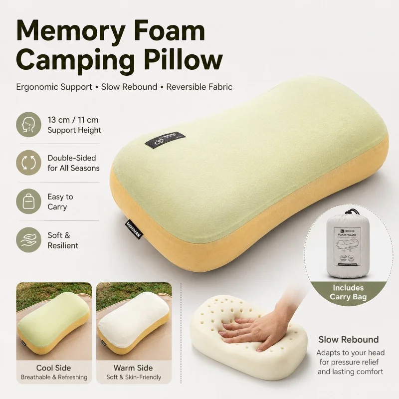 Travel Accessories Pillow - Bantal Portabel Ultralight Busa Memori untuk