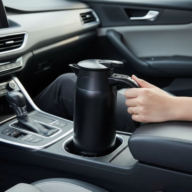 Portable Travel Kettle - Ketel Listrik Mobil Portabel 800ml Baja