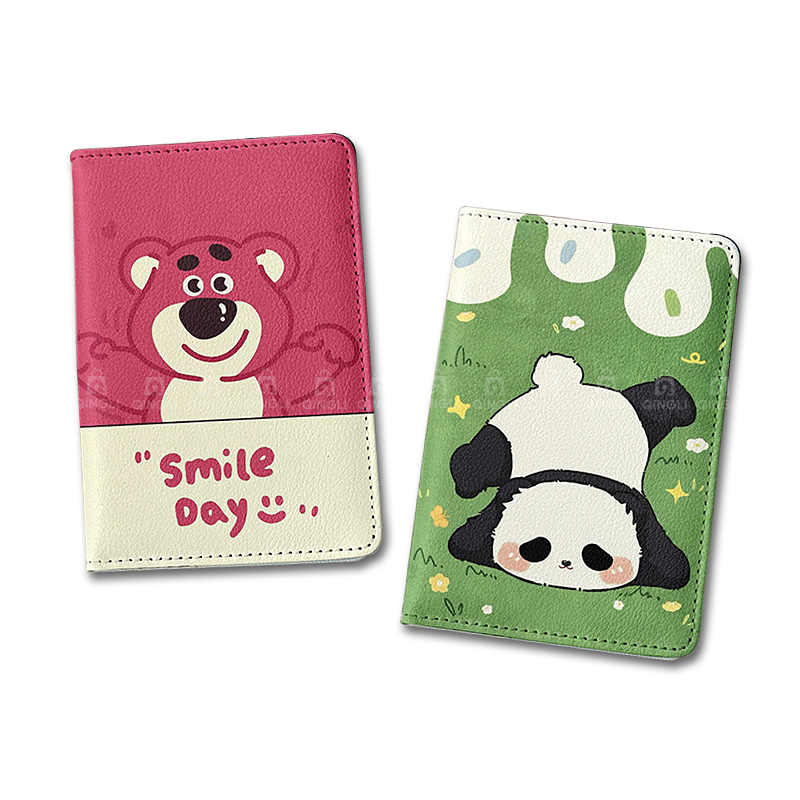 Travel Accessories Pink - Sampul Paspor Panda Lucu Kartun Beruang