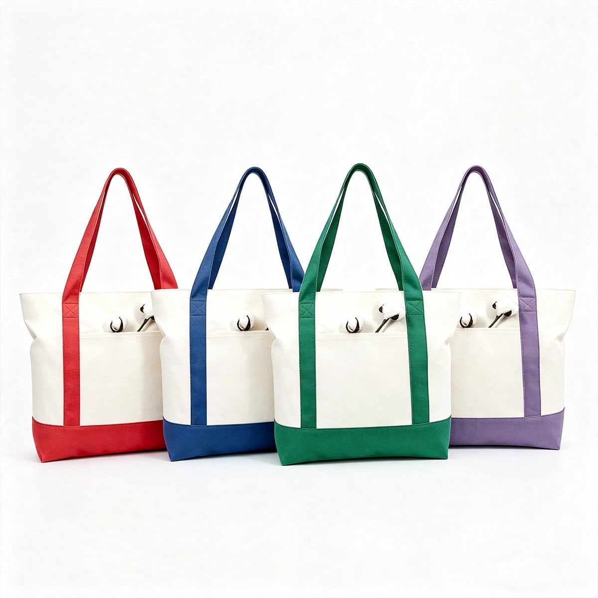 Travel Accessories Pink - Tas Tote Kanvas Blok Warna Wanita,