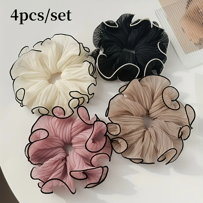 Travel Accessories Sale - 4 Buah/Set Ikat Rambut Kain Berumbai