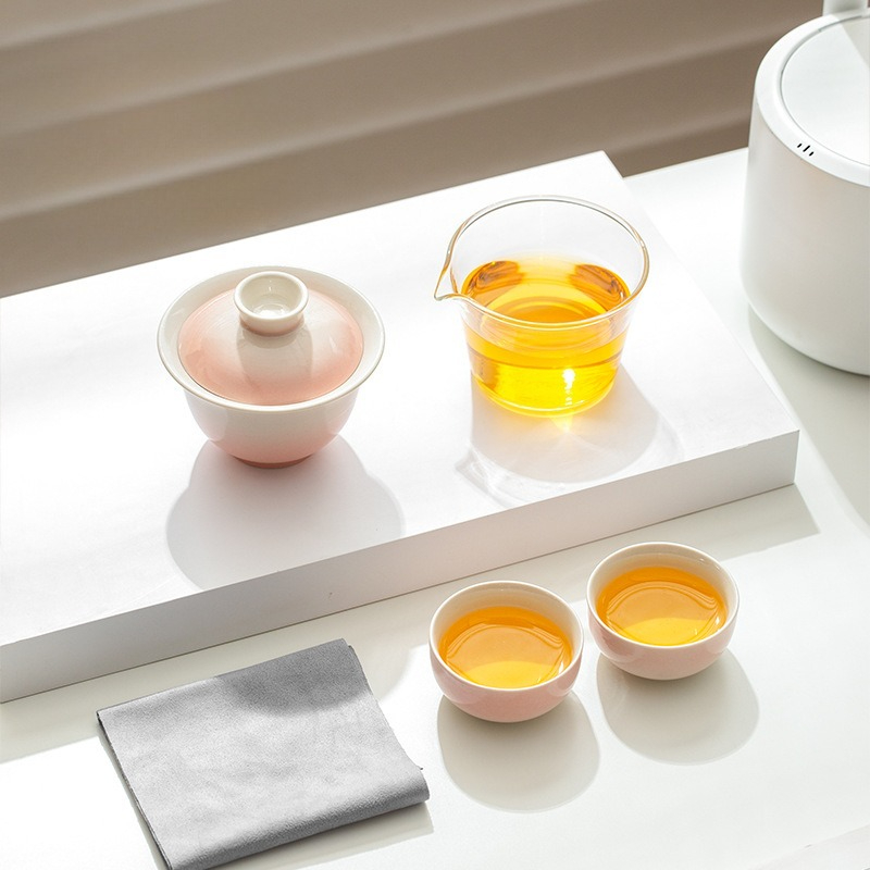 Portable Travel Kettle - Set Teh Perjalanan Keramik Ash Glaze