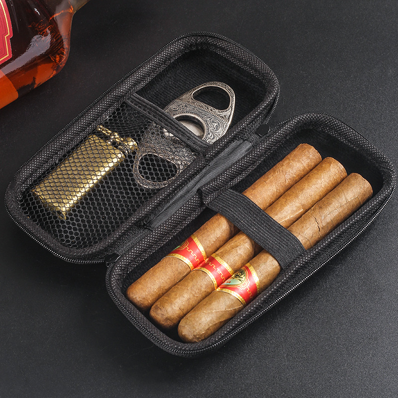 Travel Accessories Gadget - 1 Buah Kotak Penyimpanan Cerutu Portabel