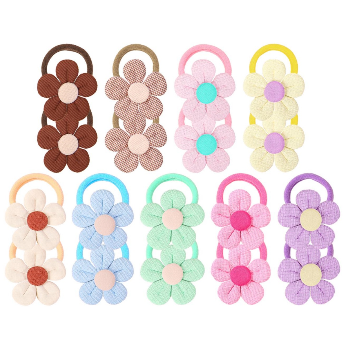 Travel Accessories Kids - 18 Buah Ikat Rambut Bunga Matahari