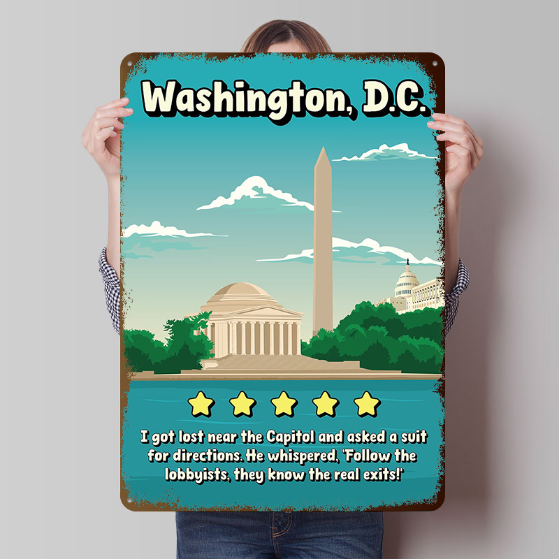 Travel Accessories Reviews - Washington D.C. Poster Kaleng Perjalanan Lucu,