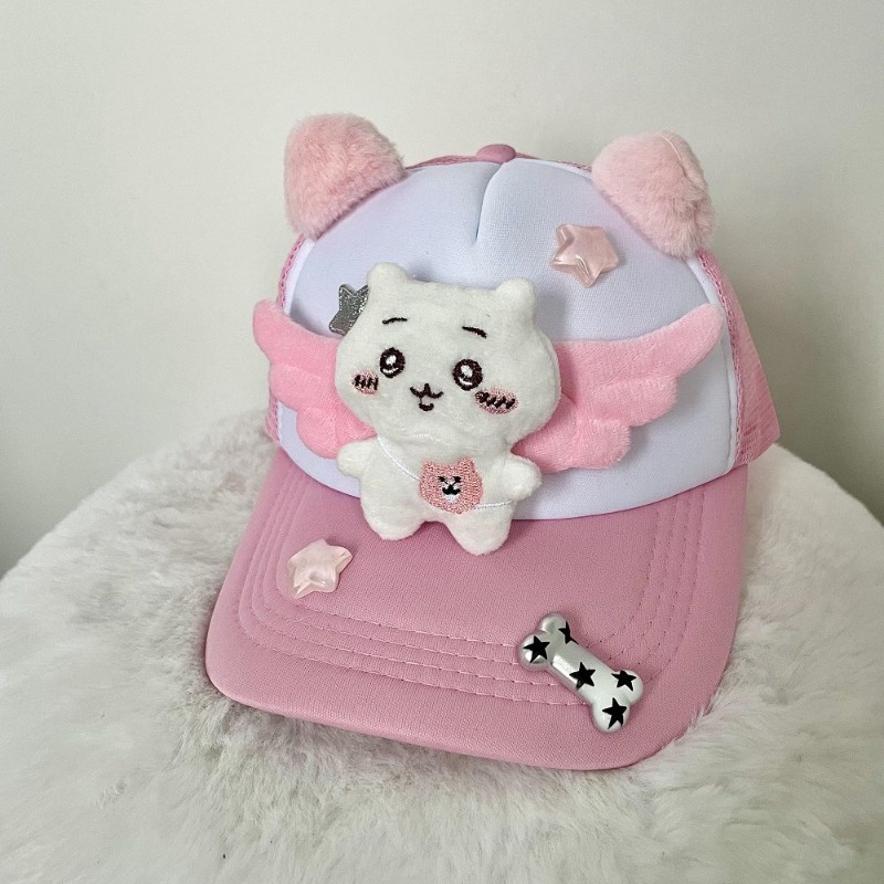 Travel Accessories Kids - Topi Bisbol Anime Chiikawa Usagi Bordir