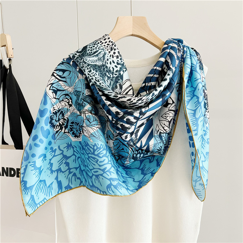 Syal Sutra Motif Singa Desaine - Travel Accessories Neck ulasan dan harga