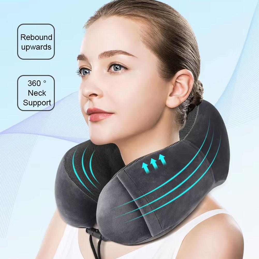 Bantal Leher Bentuk U Slow Reb - Travel Accessories Pillow ulasan dan harga