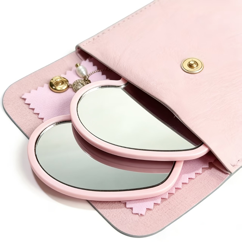 10/20/30 set Cermin Rias Kaca  - Travel Accessories Pink ulasan dan harga