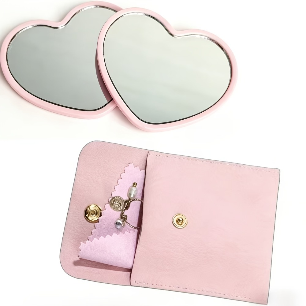 10/20/30 set Cermin Rias Kaca  - Travel Accessories Pink ulasan dan harga