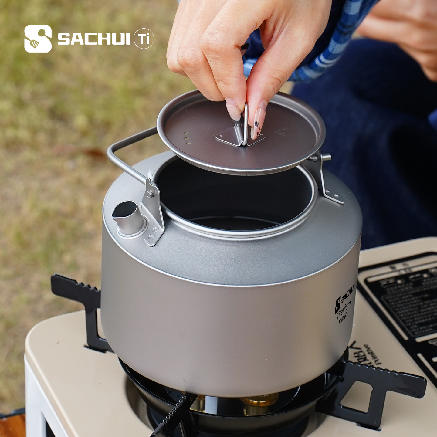 Ketel Titanium Murni 1000ML, P - Portable Travel Kettle ulasan dan harga
