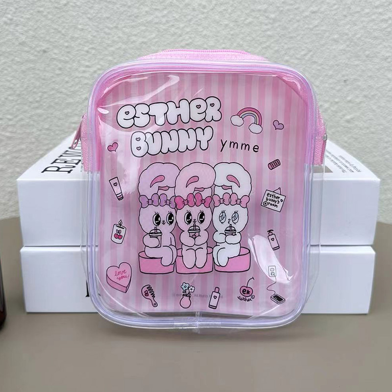 Tas Rias Transparan Esther Bun - Travel Accessories Pink ulasan dan harga