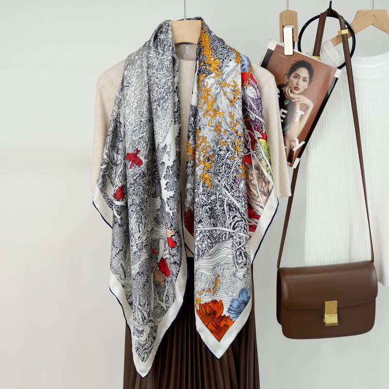 Syal Sutra 110CM Mewah, Bandan - Travel Accessories Neck ulasan dan harga