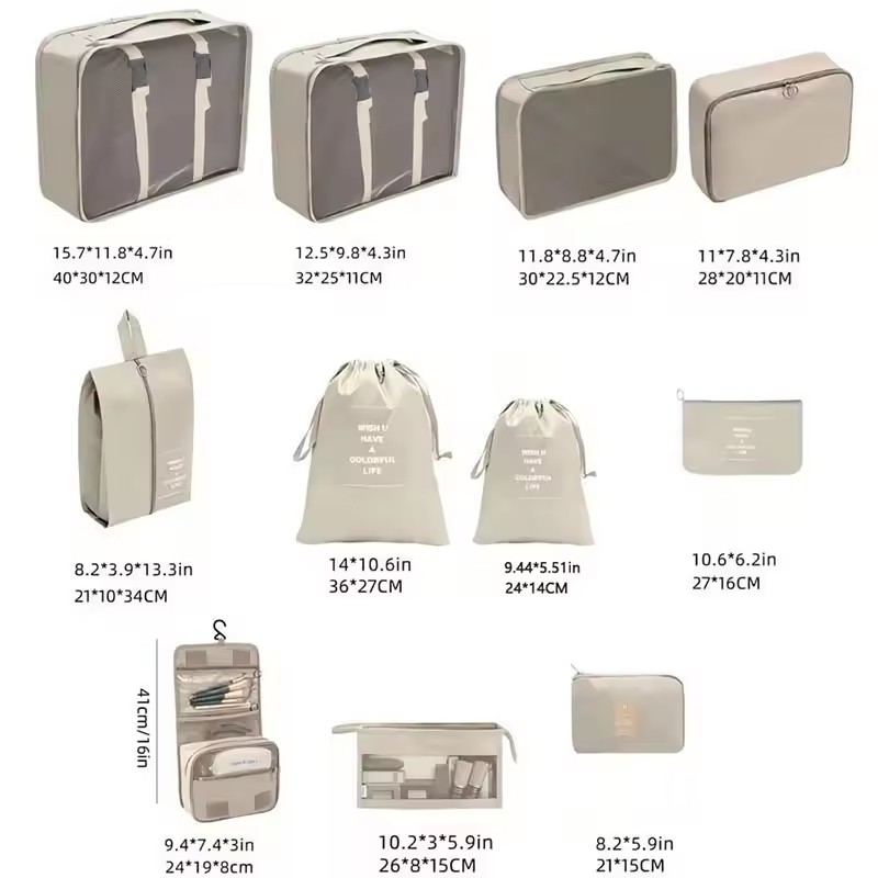 8 Buah Set Kubus Pengemas Perj - Travel Accessories Packing Cubes ulasan dan harga