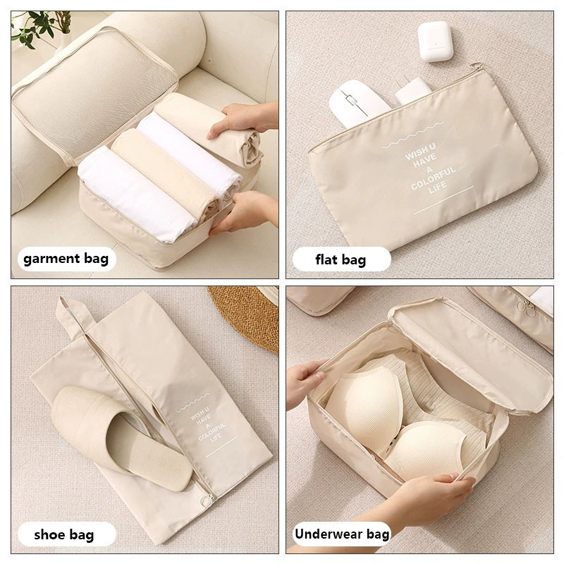 8 Buah Set Kubus Pengemas Perj - Travel Accessories Packing Cubes ulasan dan harga