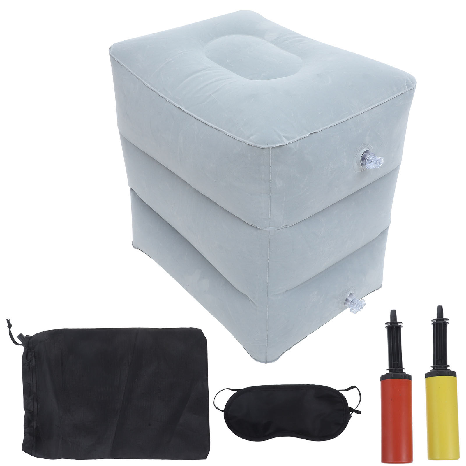 1Set Bantal Sandaran Kaki Tiup - Travel Accessories Pillow ulasan dan harga