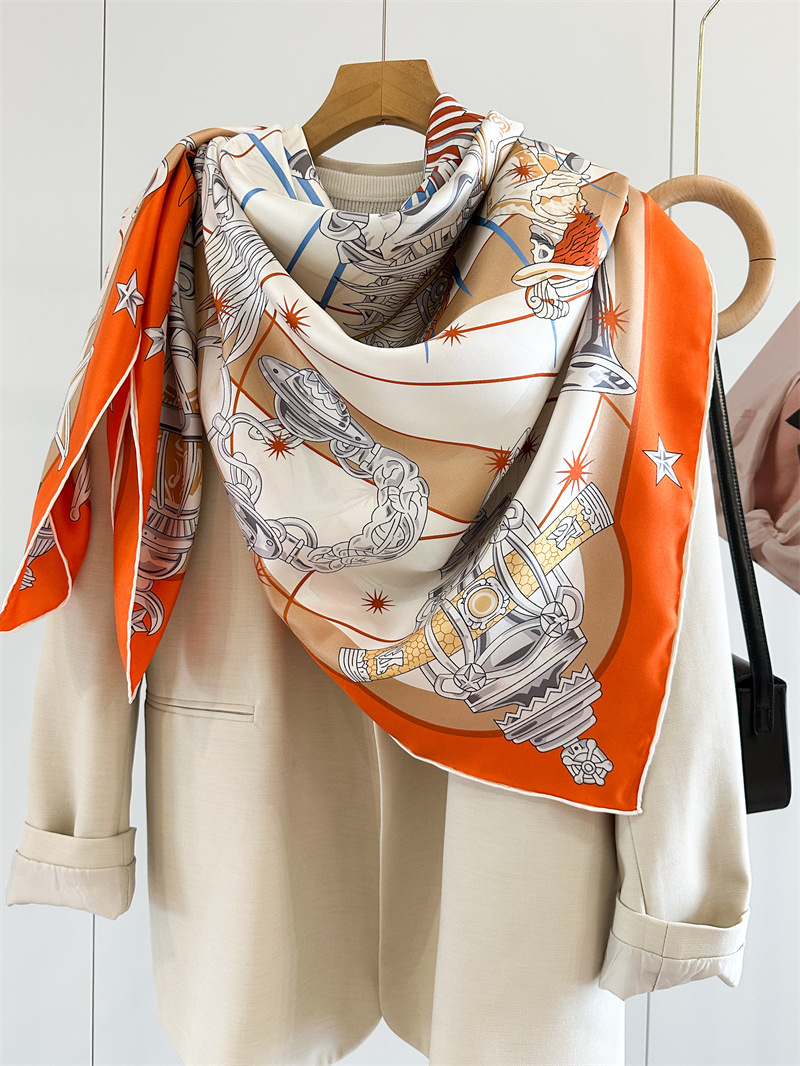 Syal Merek Mewah Syal Sutra Be - Travel Accessories Neck ulasan dan harga