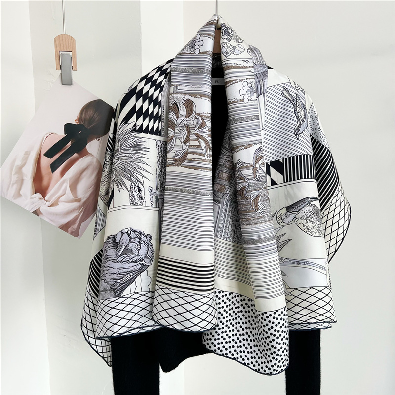 Syal Sutra Besar Bermerek Desa - Travel Accessories Neck ulasan dan harga