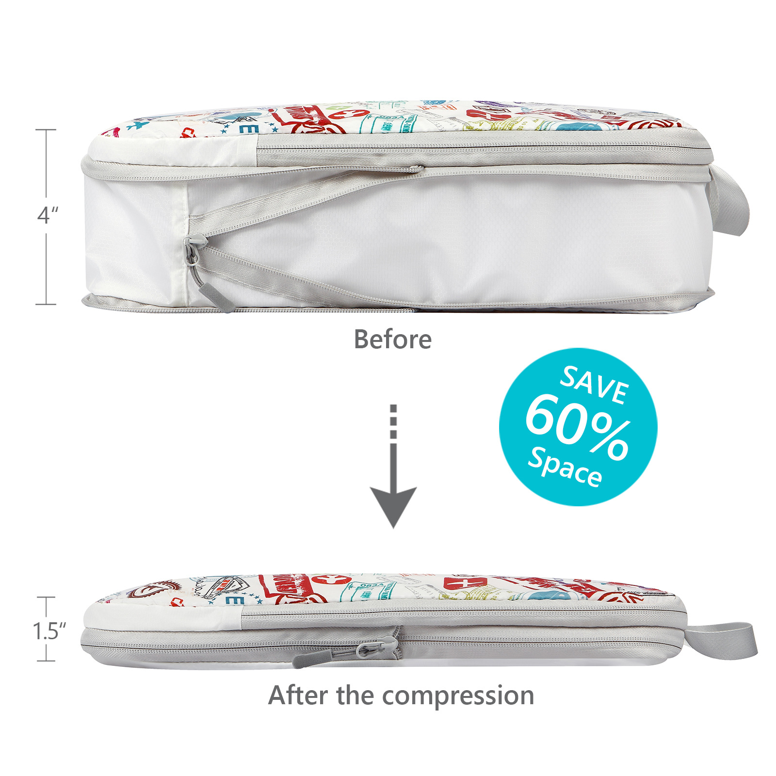 4/6 Buah Tas Penyimpanan Exten - Travel Accessories Packing Cubes ulasan dan harga