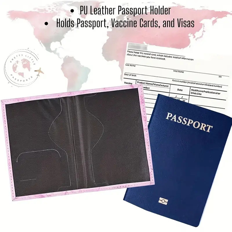 Tempat Paspor Kulit PU Warna P - Travel Accessories Pink ulasan dan harga
