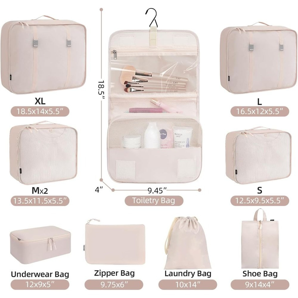 Set/8 Set/10 Set Kubus Pengema - Travel Accessories Packing Cubes ulasan dan harga
