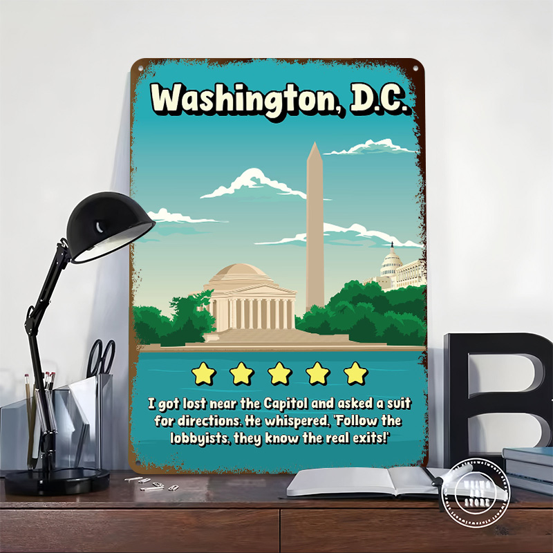 Washington D.C. Poster Kaleng  - Travel Accessories Reviews ulasan dan harga
