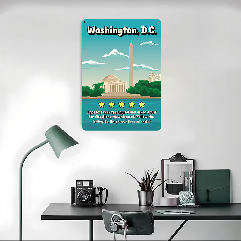 Washington D.C. Poster Kaleng  - Travel Accessories Reviews ulasan dan harga