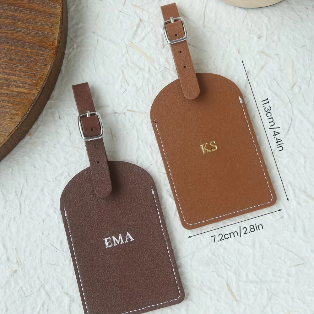 Tag Bagasi Kulit Vegan Monogra - Travel Accessories Sale ulasan dan harga