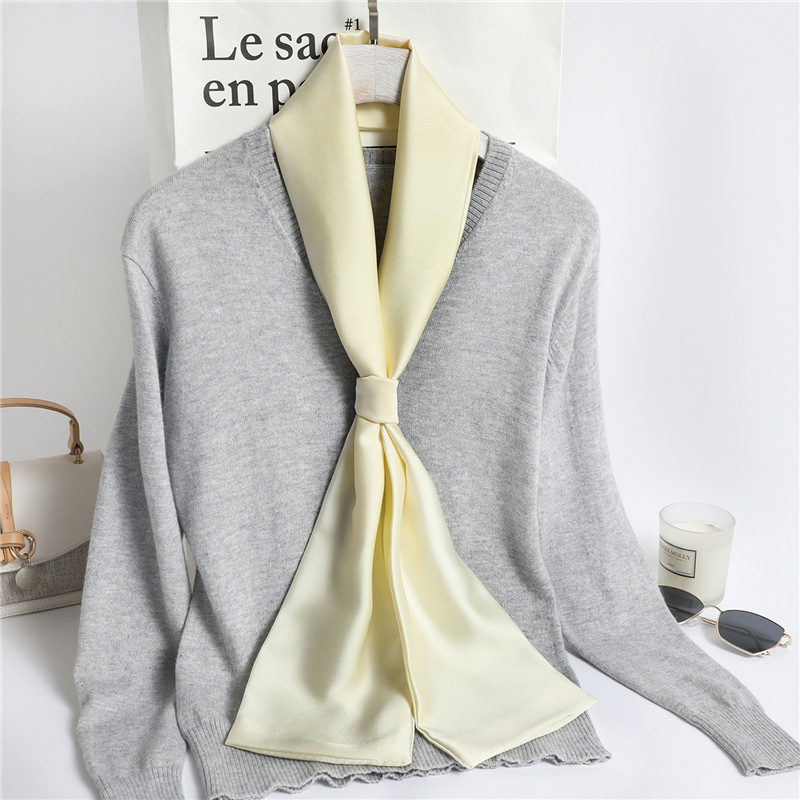 Selendang Sutra Panjang Warna  - Travel Accessories Neck ulasan dan harga