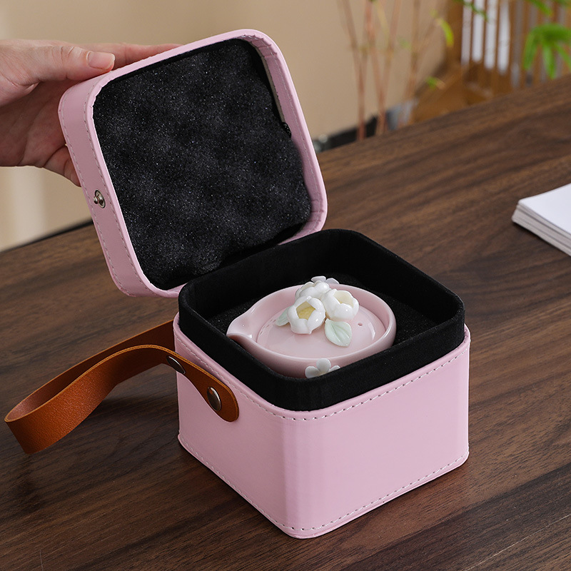 Set Teh Keramik Bunga Merah Mu - Portable Travel Kettle ulasan dan harga
