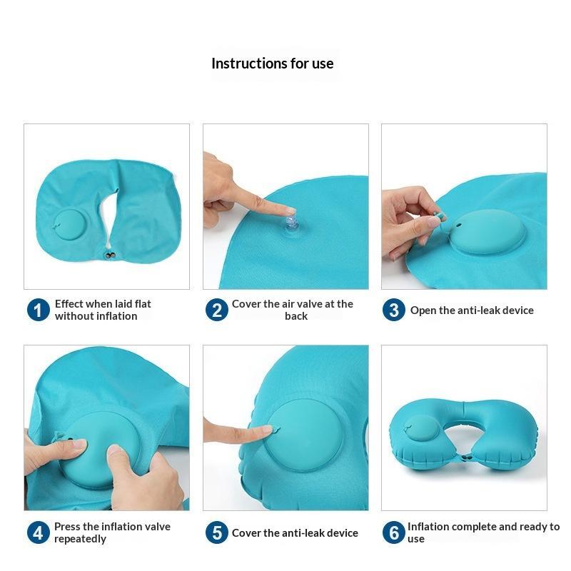 Bantal Leher Tiup Portabel yan - Travel Accessories Pillow ulasan dan harga